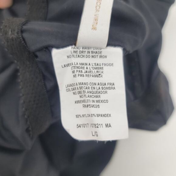 Becca Black Fine Line One Shoulder Swimsuit Sz L - Picture 5 of 5